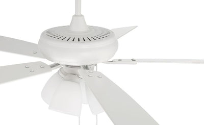 52" Eos Frost 4 Light in White w/ White/Washed Oak Blades Ceiling Fan CRAFTMADE