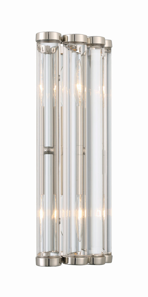 Libby Langdon Elliot 2 Light Polished Nickel Sconce Wall Sconce Crystorama