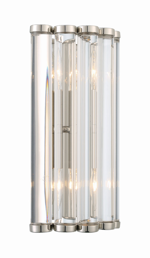 Libby Langdon Elliot 2 Light Polished Nickel Sconce Wall Sconce Crystorama