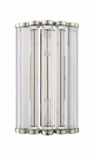 Libby Langdon Elliot 2 Light Polished Nickel Sconce Wall Sconce Crystorama