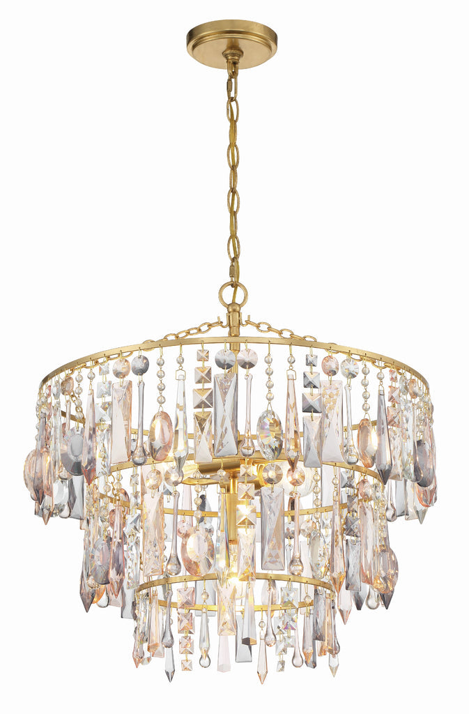 Elsa 3 Light Antique Gold Chandelier Chandelier Crystorama