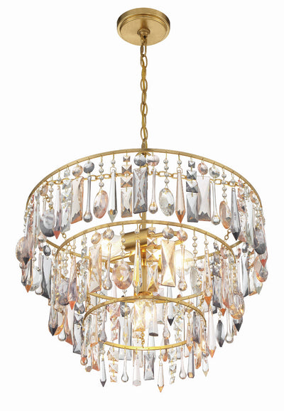 Elsa 3 Light Antique Gold Chandelier Chandelier Crystorama