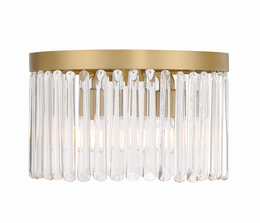 Emory 4 Light Modern Gold Flush Mount Semi Flush Crystorama