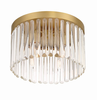 Emory 4 Light Modern Gold Flush Mount Semi Flush Crystorama