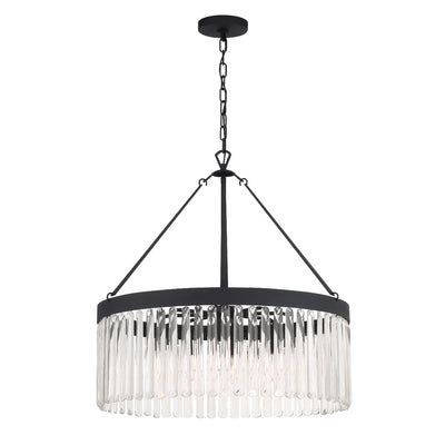 Emory 8 Light Black Forged Chandelier Chandelier Crystorama