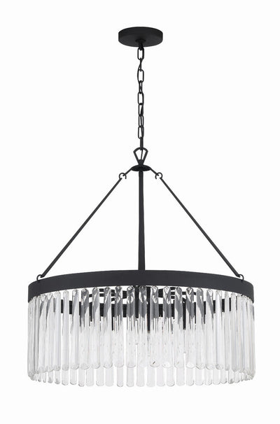 Emory 8 Light Black Forged Chandelier Chandelier Crystorama