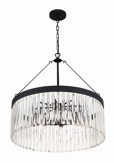 Emory 8 Light Black Forged Chandelier Chandelier Crystorama