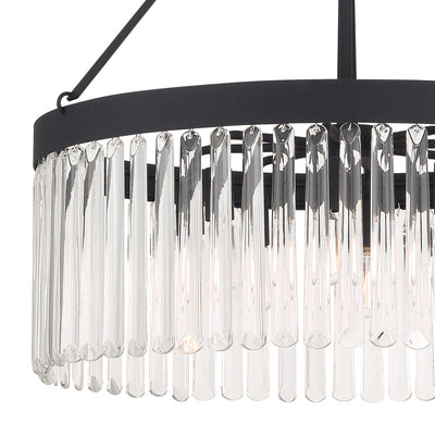 Emory 8 Light Black Forged Chandelier Chandelier Crystorama