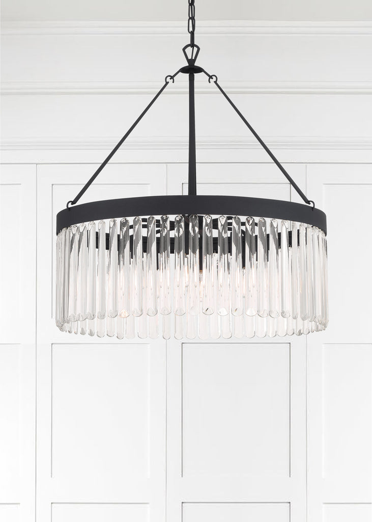 Emory 8 Light Black Forged Chandelier Chandelier Crystorama