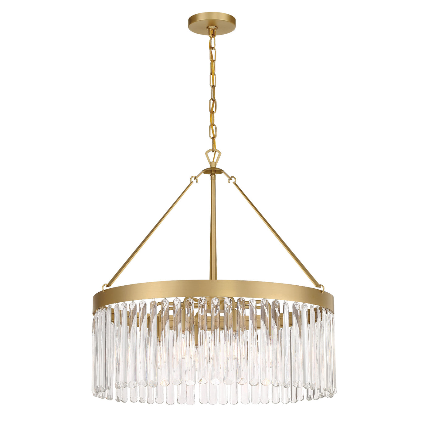 Emory 8 Light Modern Gold Chandelier Chandelier Crystorama