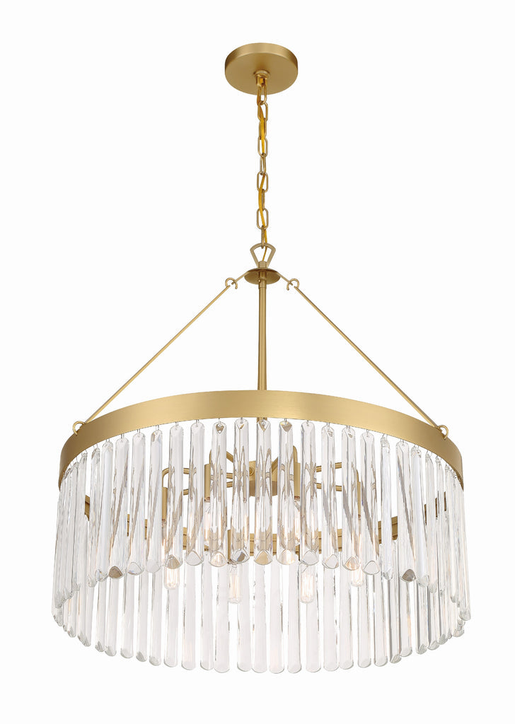 Emory 8 Light Modern Gold Chandelier Chandelier Crystorama