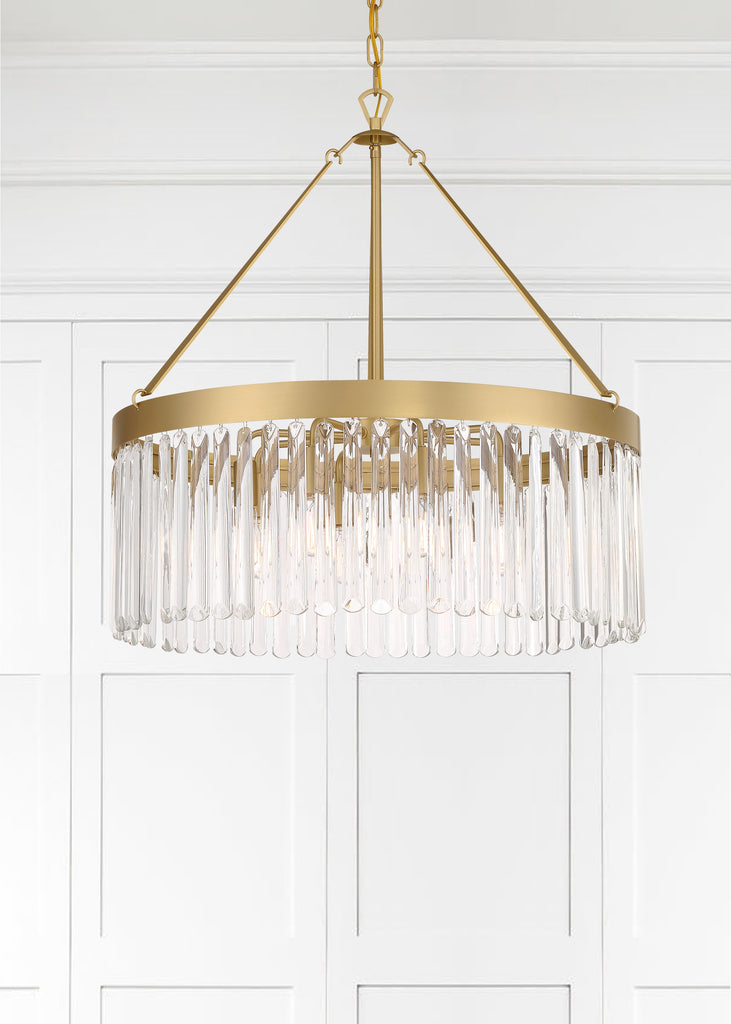 Emory 8 Light Modern Gold Chandelier Chandelier Crystorama