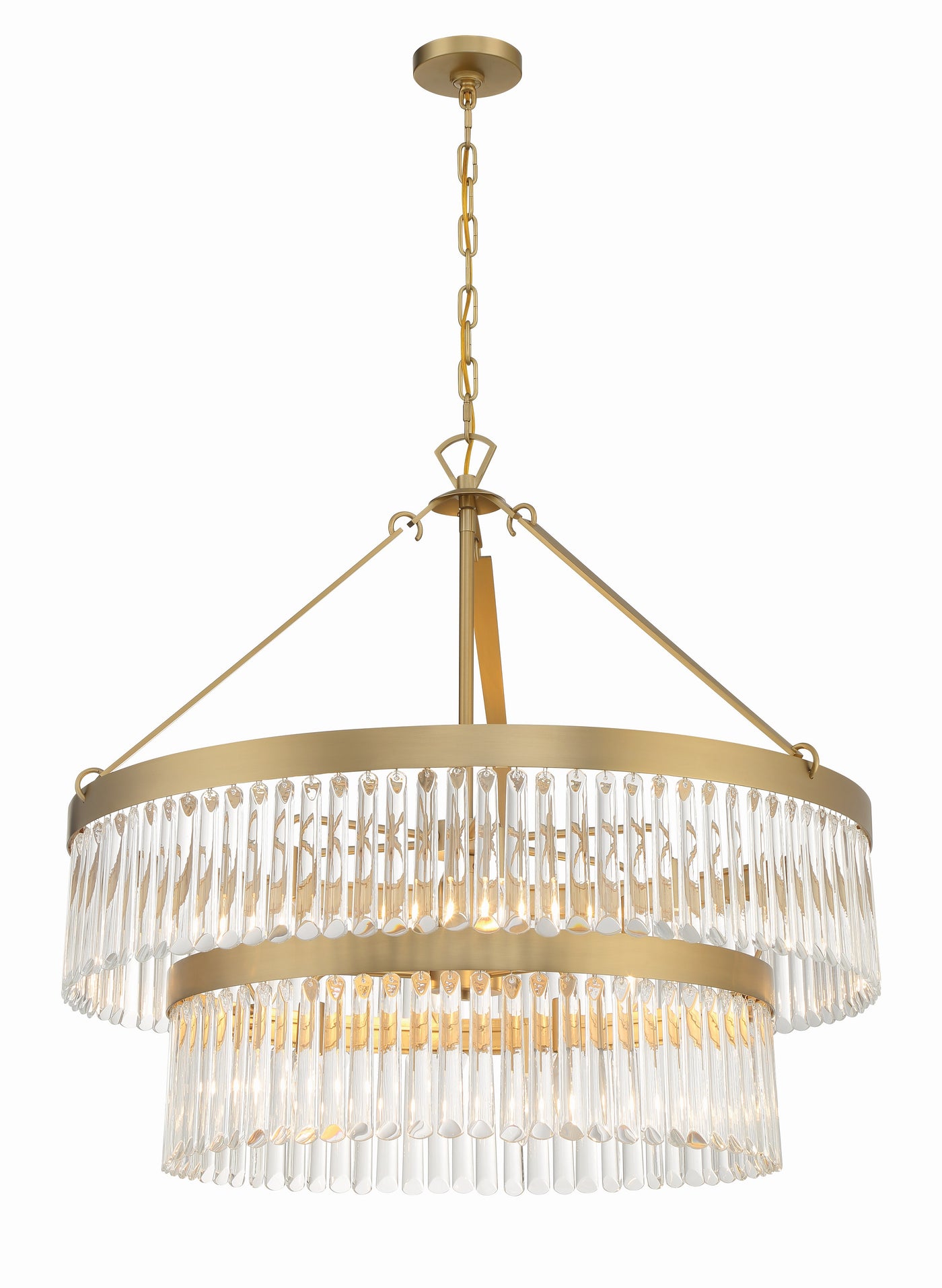 Emory 9 Light Modern Gold Chandelier Chandelier Crystorama