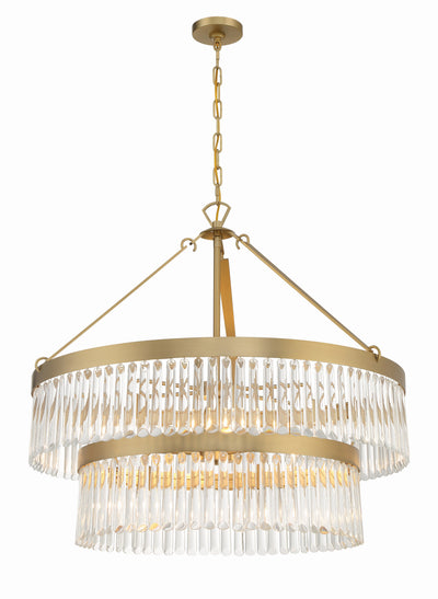 Emory 9 Light Modern Gold Chandelier Chandelier Crystorama