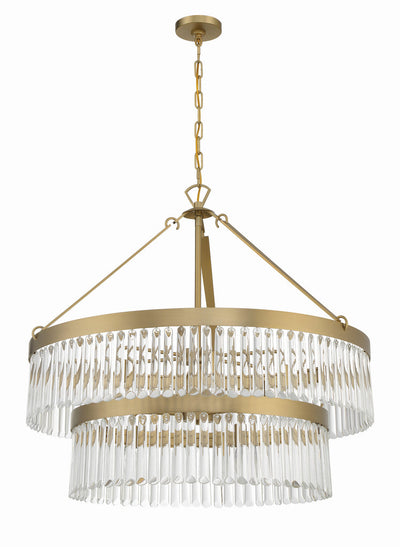 Emory 9 Light Modern Gold Chandelier Chandelier Crystorama