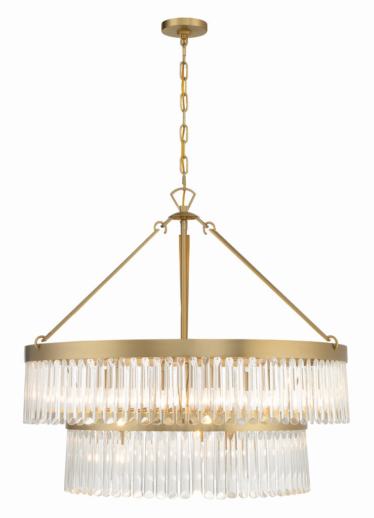 Emory 9 Light Modern Gold Chandelier Chandelier Crystorama