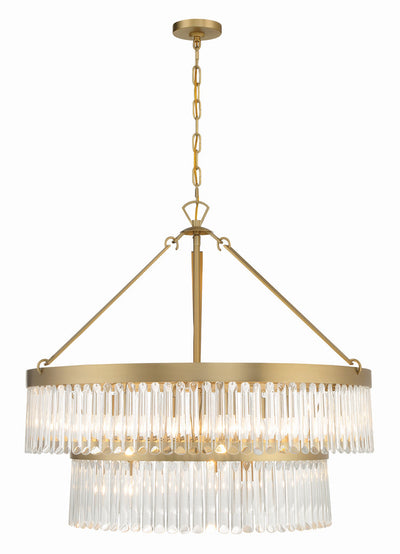 Emory 9 Light Modern Gold Chandelier Chandelier Crystorama