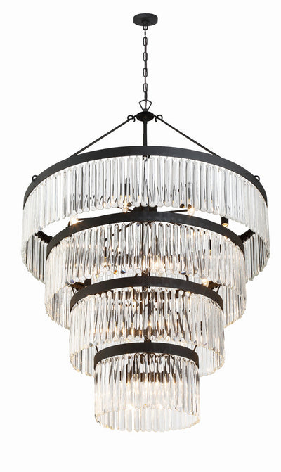 Emory 22 Light Black Forged Chandelier Chandelier Crystorama