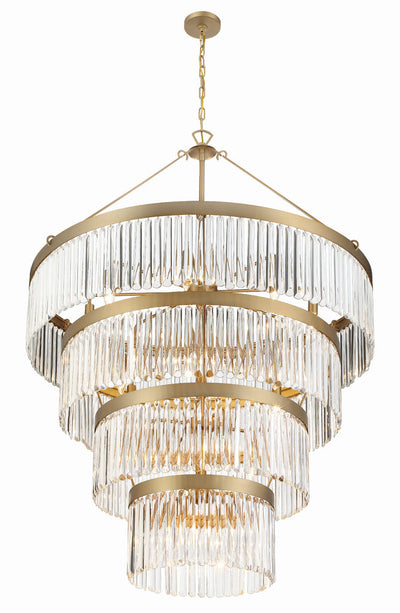 Emory 22 Light Modern Gold Chandelier Chandelier Crystorama