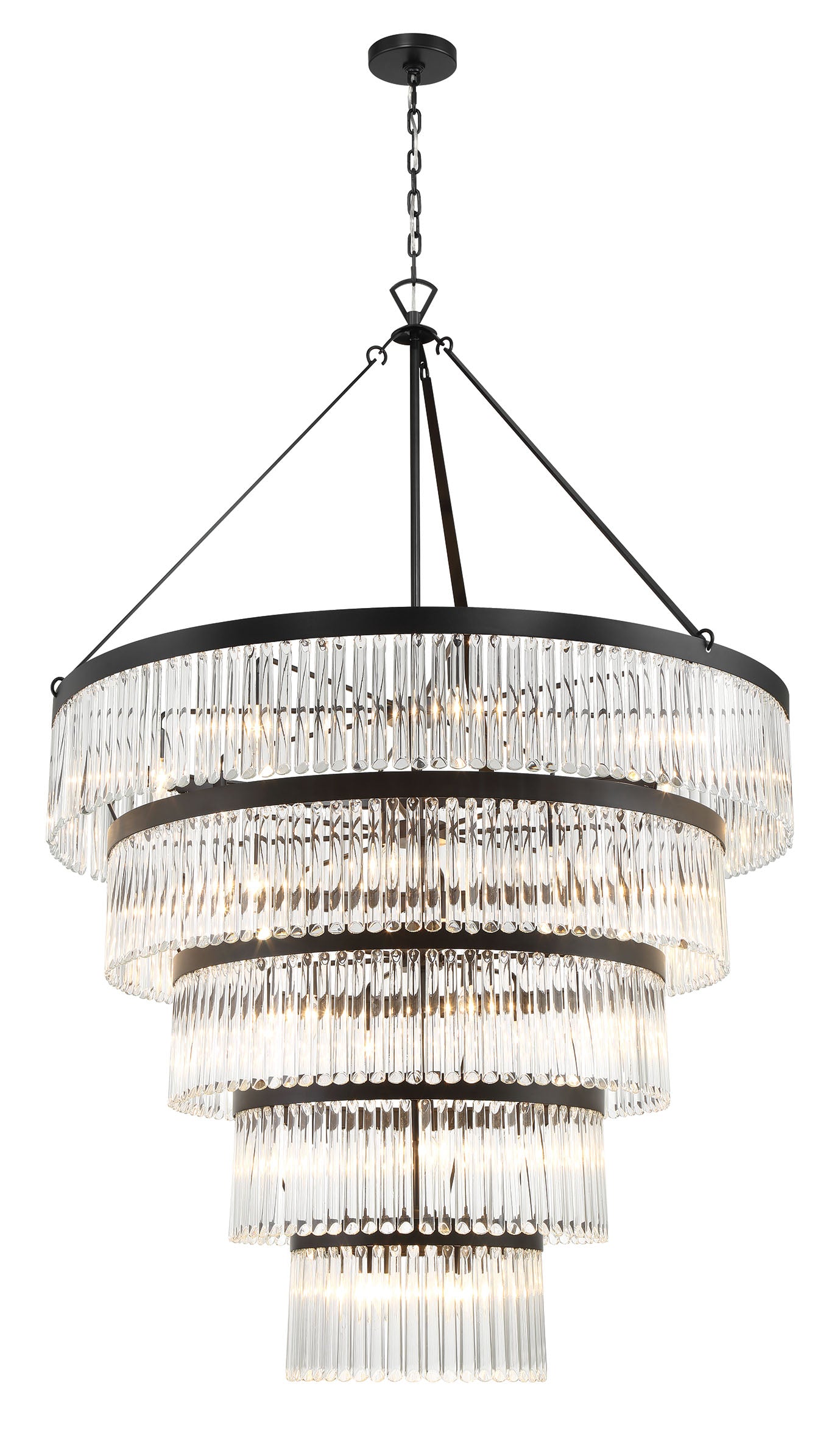 Emory 30 Light Black Forged Chandelier Chandelier Crystorama