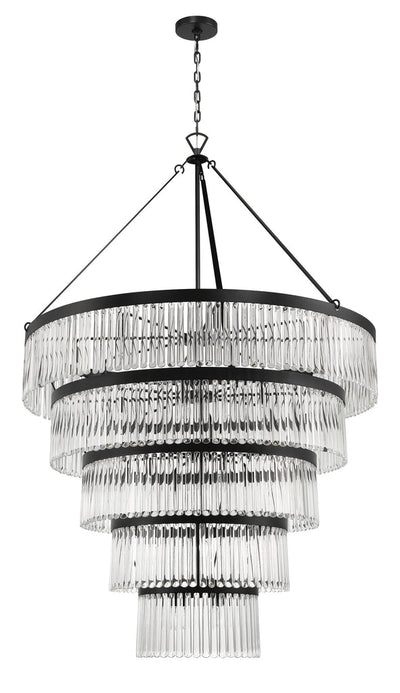 Emory 30 Light Black Forged Chandelier Chandelier Crystorama