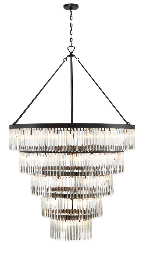 Emory 30 Light Black Forged Chandelier Chandelier Crystorama