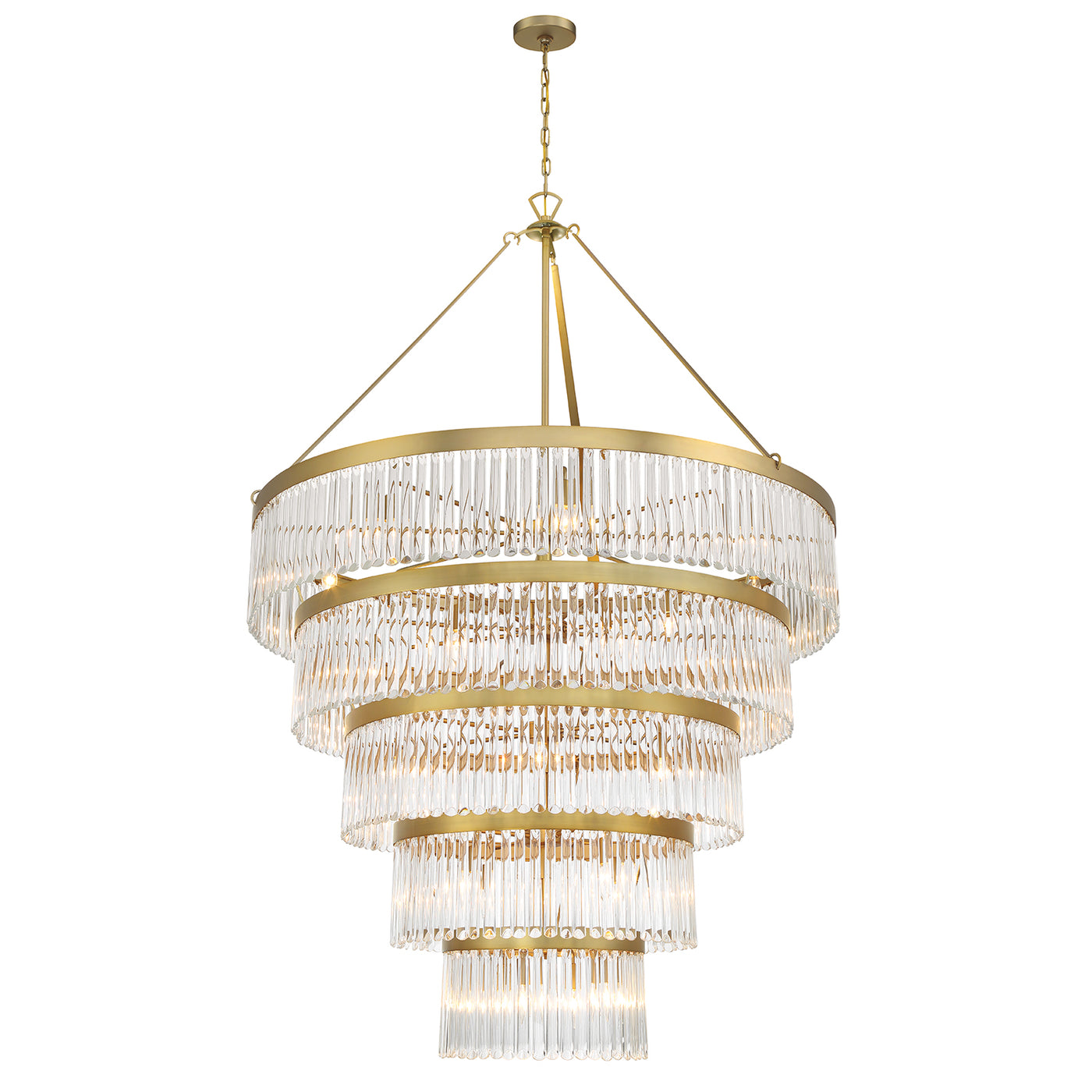 Emory 30 Light Modern Gold Chandelier Chandelier Crystorama