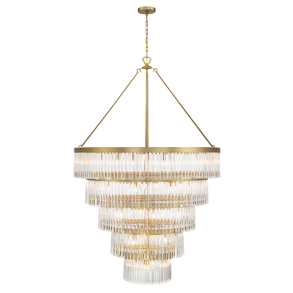 Emory 30 Light Modern Gold Chandelier Chandelier Crystorama