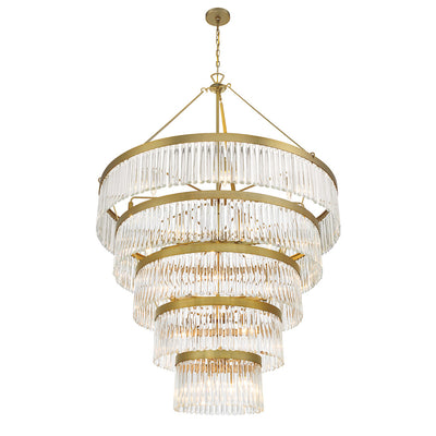 Emory 30 Light Modern Gold Chandelier Chandelier Crystorama