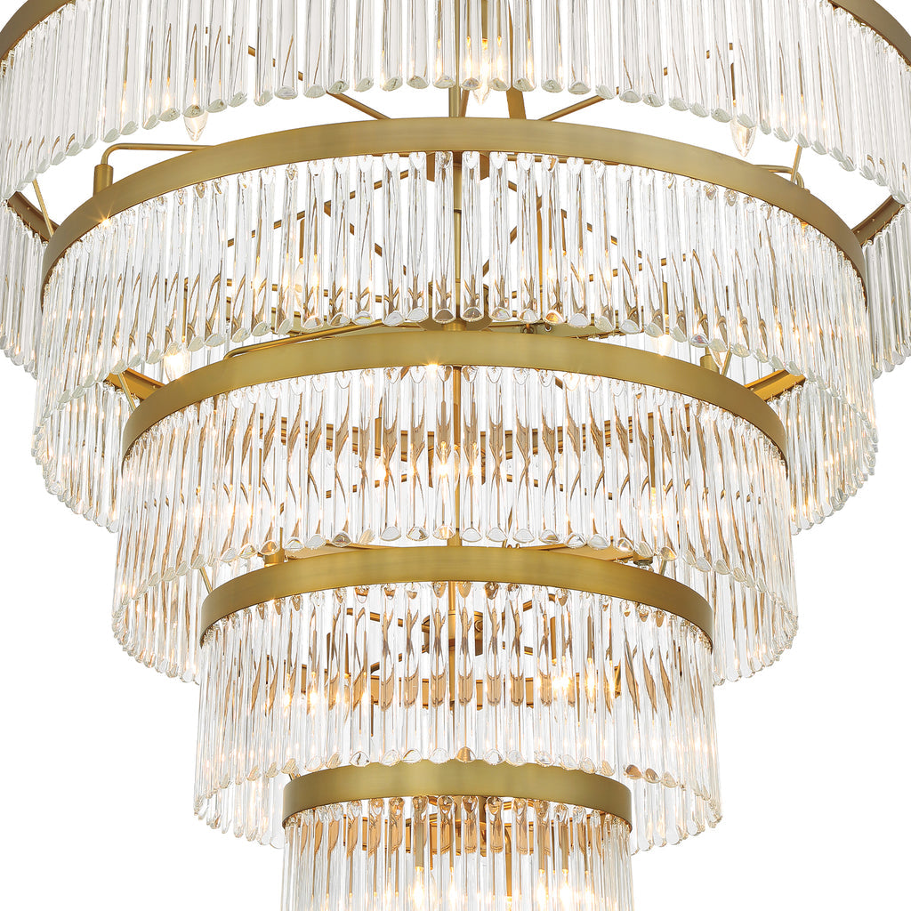 Emory 30 Light Modern Gold Chandelier Chandelier Crystorama