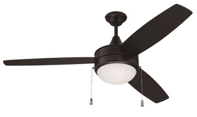 52" Phaze Energy Star 3 in Flat Black w/ Flat Black/Greywood Blades Ceiling Fan CRAFTMADE