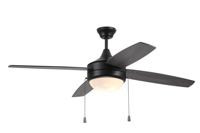 52" Phaze Energy Star 4 in Flat Black w/ Flat Black/Greywood Blades Ceiling Fan CRAFTMADE