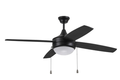 52" Phaze Energy Star 4 in Flat Black w/ Flat Black/Greywood Blades Ceiling Fan CRAFTMADE