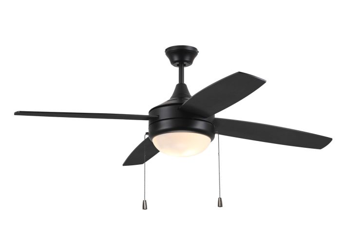 52" Phaze Energy Star 4 in Flat Black w/ Flat Black/Greywood Blades Ceiling Fan CRAFTMADE