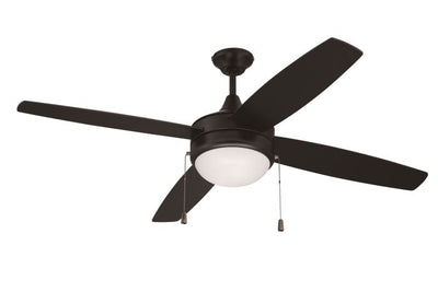 52" Phaze Energy Star 4 in Flat Black w/ Flat Black/Greywood Blades Ceiling Fan CRAFTMADE