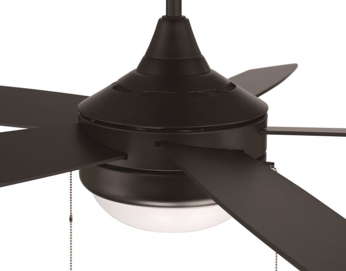 52" Phaze Energy Star 5 in Flat Black  w/ Flat Black/Greywood Blades Ceiling Fan CRAFTMADE