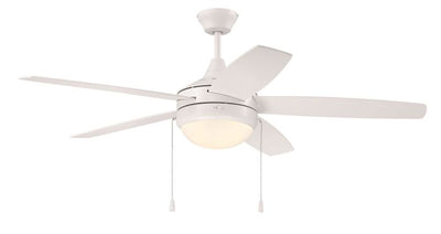 52" Phaze Energy Star 5 in White w/ White Blades Ceiling Fan CRAFTMADE