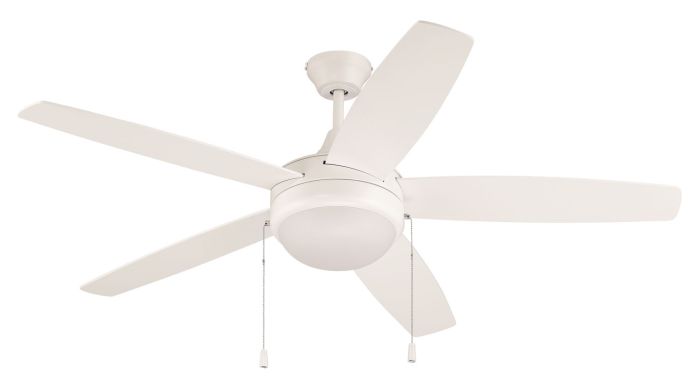 52" Phaze Energy Star 5 in White w/ White Blades Ceiling Fan CRAFTMADE