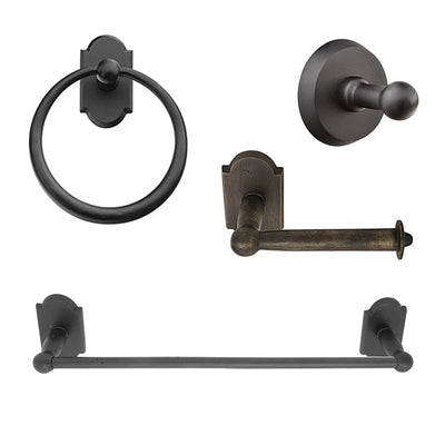 Sandcast Bronze Towel Bar Set (Several Finishes Available)  EMTEK