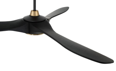 60" Envy in Flat Black/Satin Brass w/ Flat Black Blades Ceiling Fan CRAFTMADE