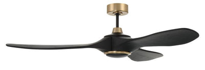 60" Envy in Flat Black/Satin Brass w/ Flat Black Blades Ceiling Fan CRAFTMADE