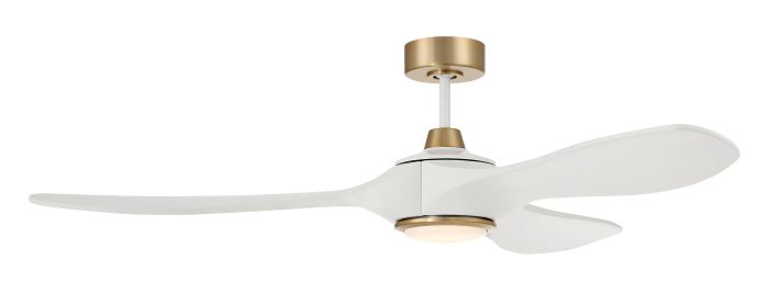 60" Envy in White/Satin Brass w/ White Blades Ceiling Fan CRAFTMADE