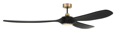 72" Envy in Flat Black/Satin Brass w/ Flat Black Blades Ceiling Fan CRAFTMADE