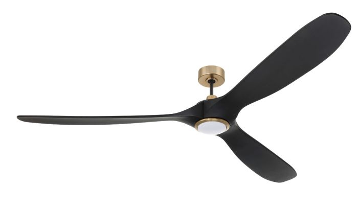 72" Envy in Flat Black/Satin Brass w/ Flat Black Blades Ceiling Fan CRAFTMADE