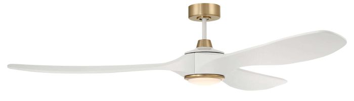 72" Envy in White/Satin Brass w/ White Blades Ceiling Fan CRAFTMADE