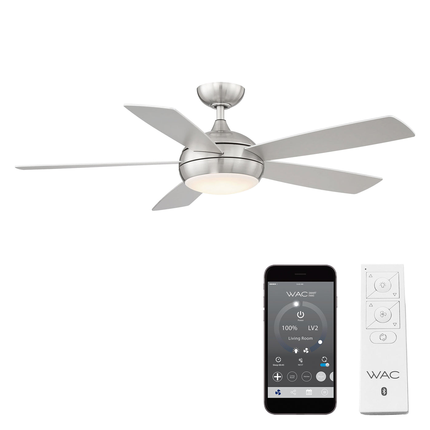 Odyssey 5-Blade Smart Ceiling Fan Ceiling Fan WAC Lighting