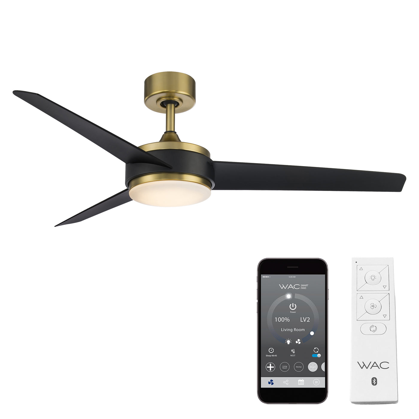 Mod 3-Blade Smart Ceiling Fan Ceiling Fan WAC Lighting