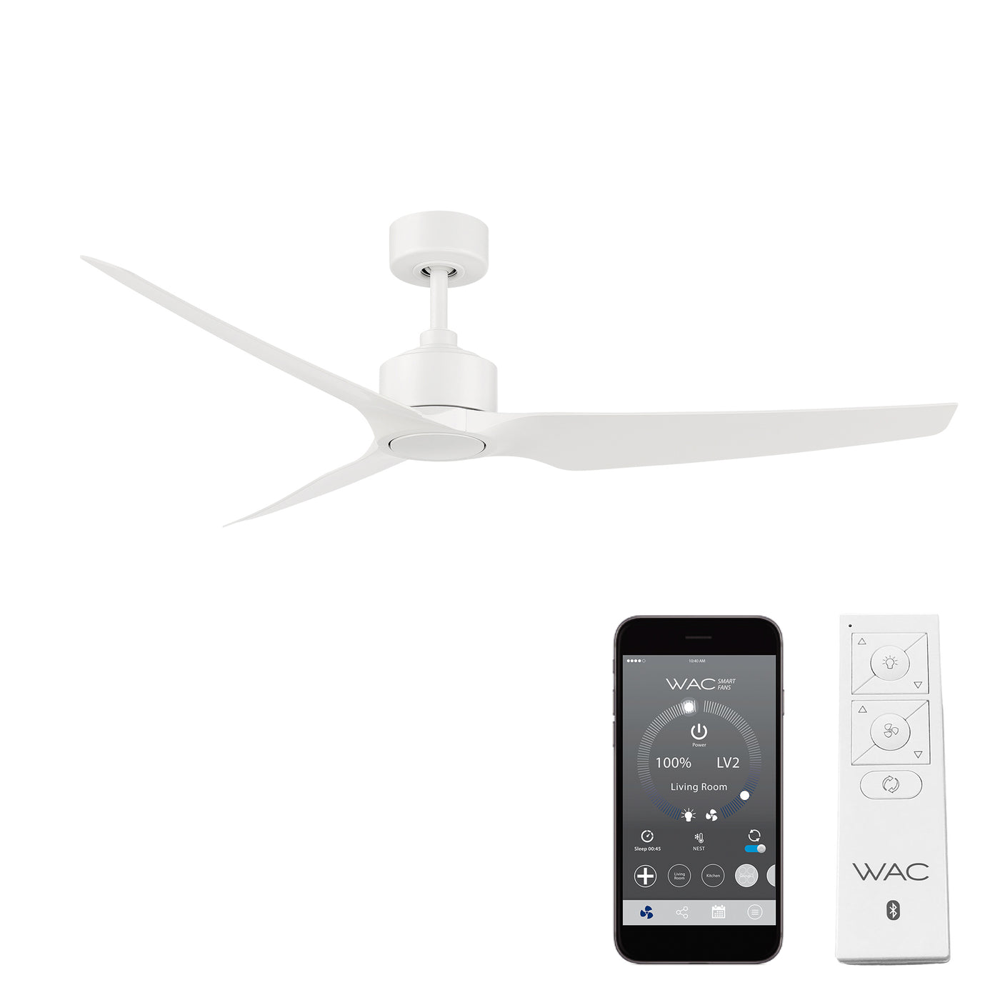 Stella 3-Blade Smart Ceiling Fan Ceiling Fan WAC Lighting