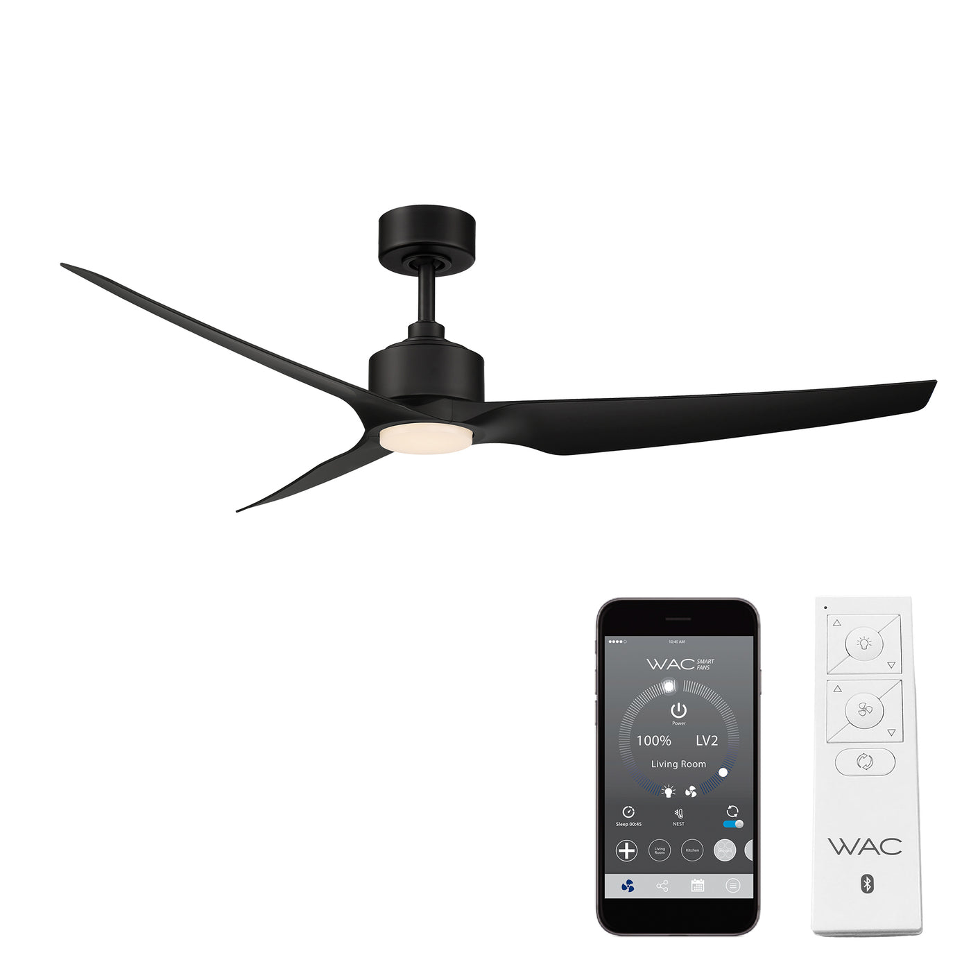 Stella 3-Blade LED Smart Ceiling Fan Ceiling Fan WAC Lighting