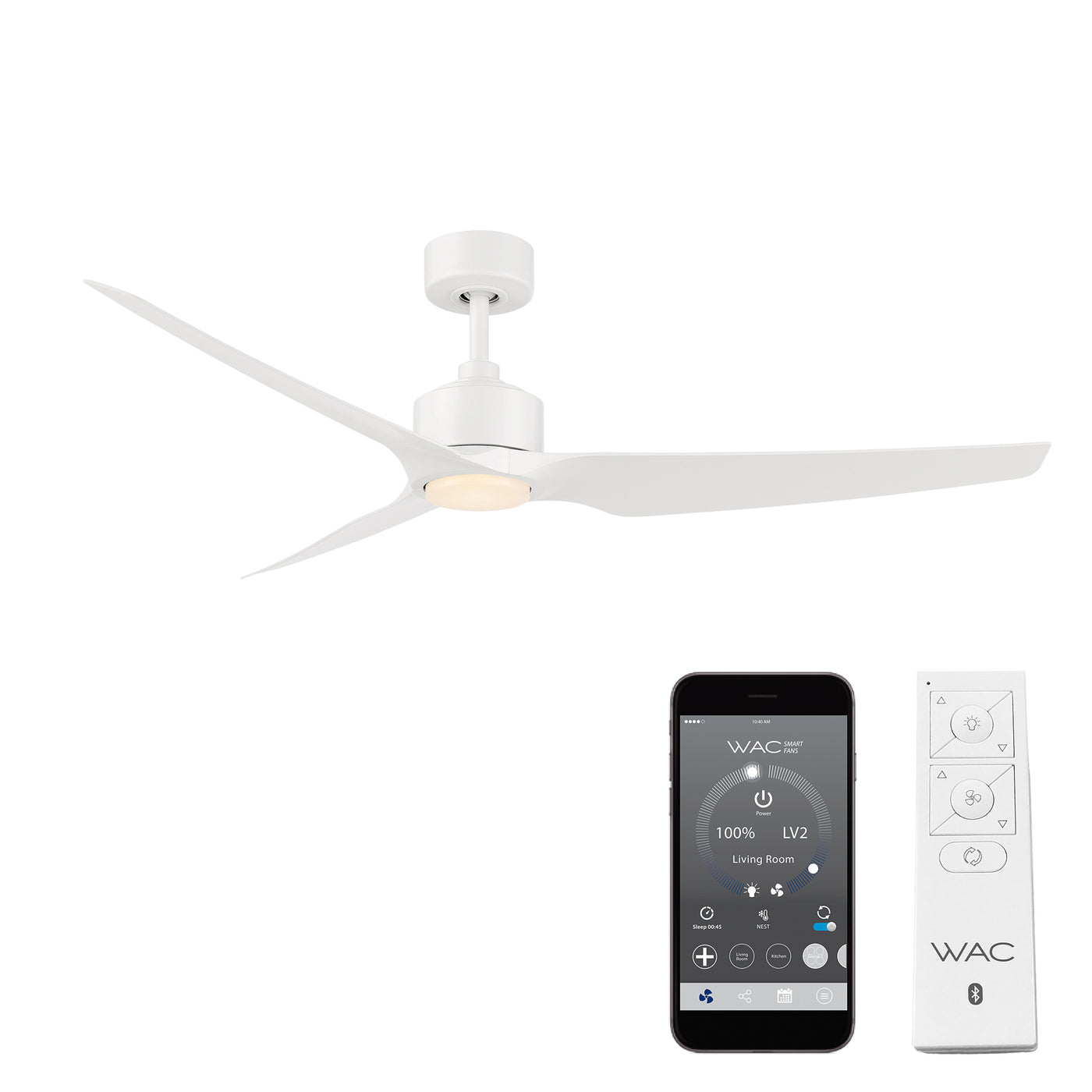 Stella 3-Blade LED Smart Ceiling Fan Ceiling Fan WAC Lighting